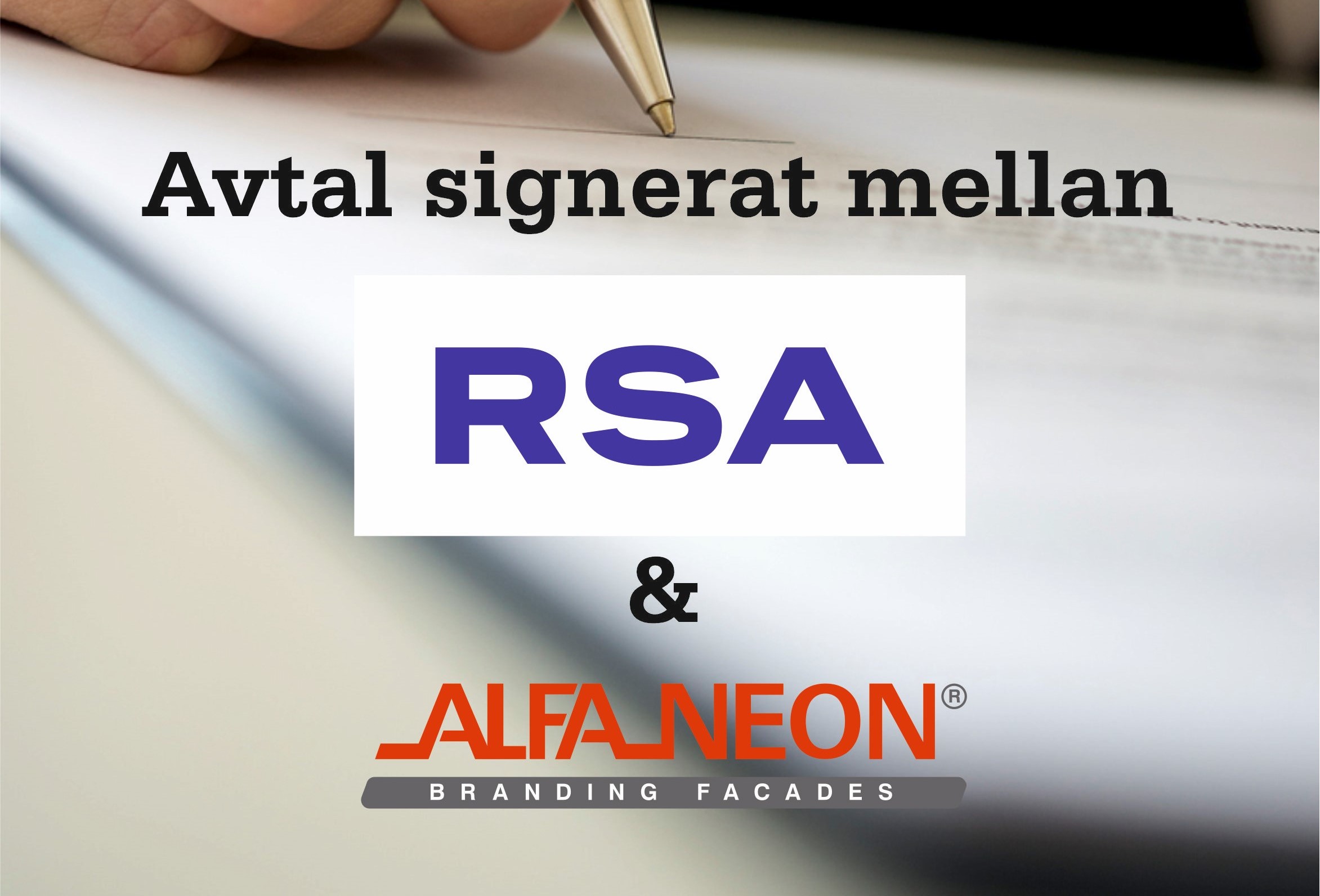 Fasadskyltar till RSA: Nytt internationellt samarbete med Alfa Neon